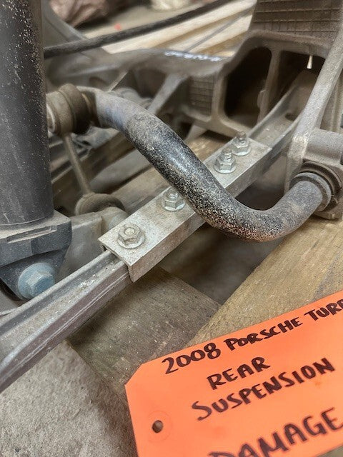 07-09 PORSCHE 997TT 997 TURBO REAR SUSPENSION KNUCKLES SHOCKS ARMS DROP OUT 13K!