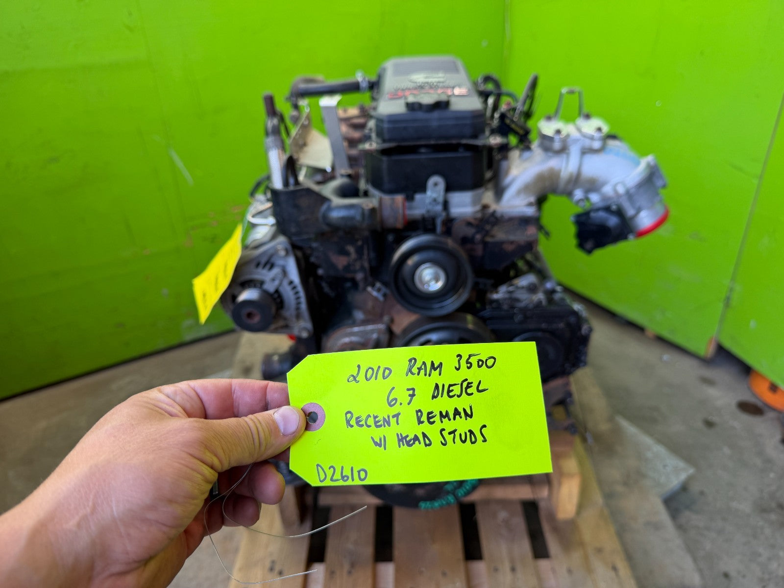 10 11 12 DODGE RAM 2500 3500 6.7 CUMMINS TURBO DIESEL ENGINE MOTOR REMAN STUDDED
