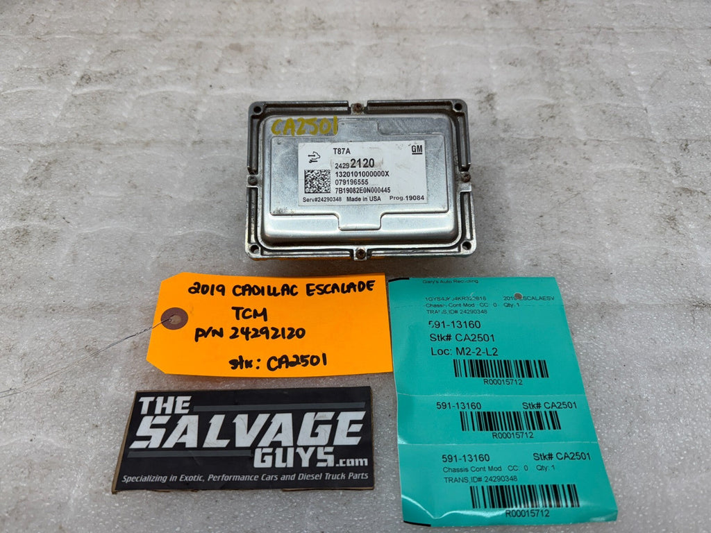 19-20 CADILLAC ESCALADE OEM AUTOMATIC TRANSMISSION CONTROL MODULE 24292120