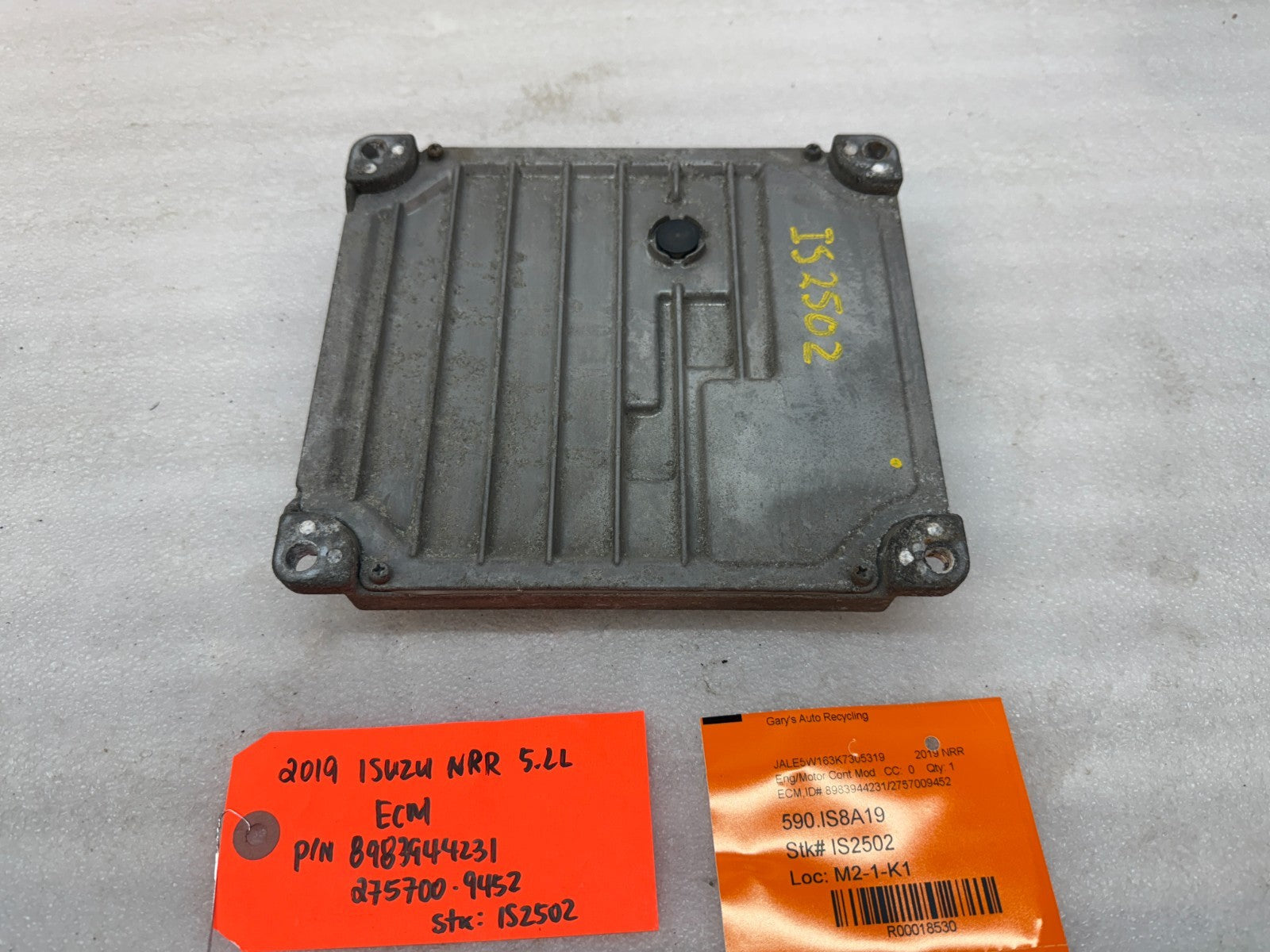 19 ISUZU NRR NPR NQR 5.2 ENGINE COMPUTER CONTROL MODULE ECM ECU 8983944231