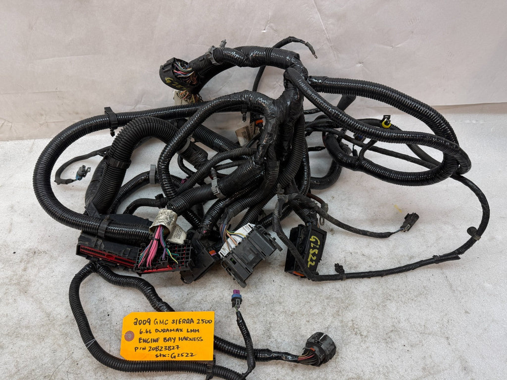 08-10 GMC CHEVROLET 2500HD DURAMAX 6.6 LMM ENGINE BAY WIRING HARNESS 20823827