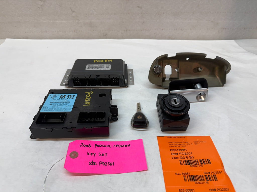 06 07 08 PORSCHE CAYMAN S 987 3.4 ENGINE COMPUTER ECU ECM DME KEY 99761860102