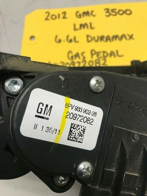 07-13 CHEVROLET GMC SIERRA SILVERADO DURAMAX 6.6 THROTTLE GAS PEDAL LML