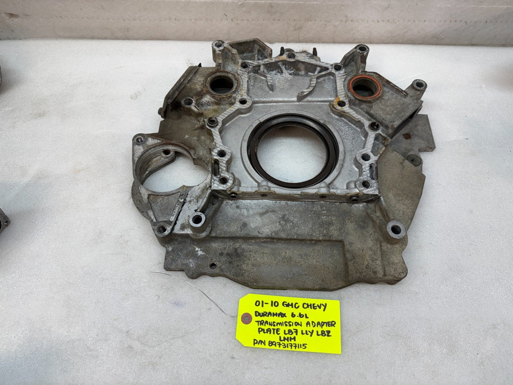 01-10 GMC LB7 LLY LBZ LMM 6.6 TRANSMISSION TO ENGINE ADAPTER PLATE 8973177115