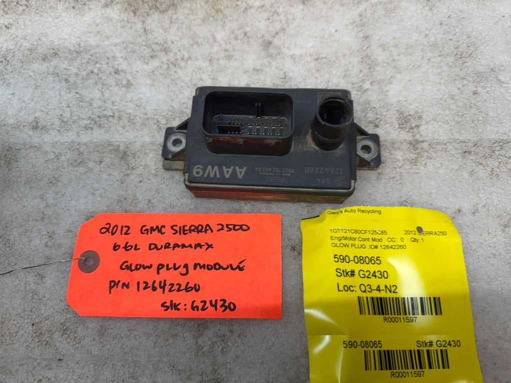 11-14 GMC CHEVROLET SILVERADO 3500HD 6.6 LML OEM GPM GLOW PLUG MODULE 12642260