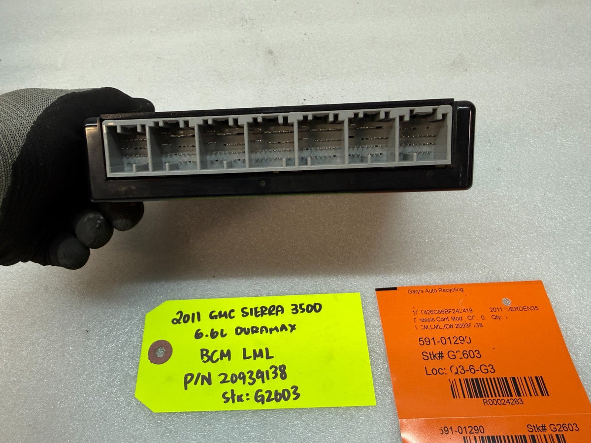 11-14 Chevrolet GMC 2500HD DURAMAX 6.6 LML BCM BODY CONTROL MODULE 20939138