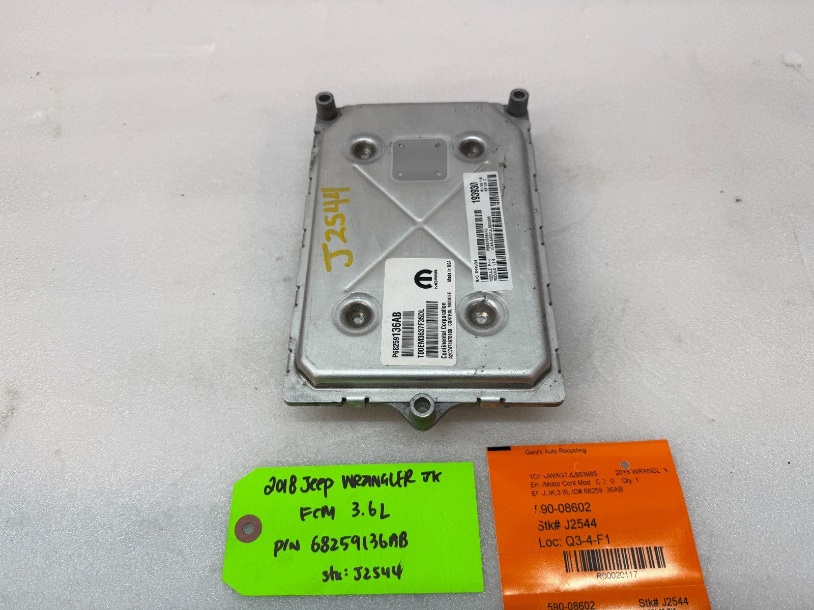 16 17 18 JEEP WRANGLER JK 3.6 AUTO TRANS ENGINE COMPUTER ECM ECU P68259136AB