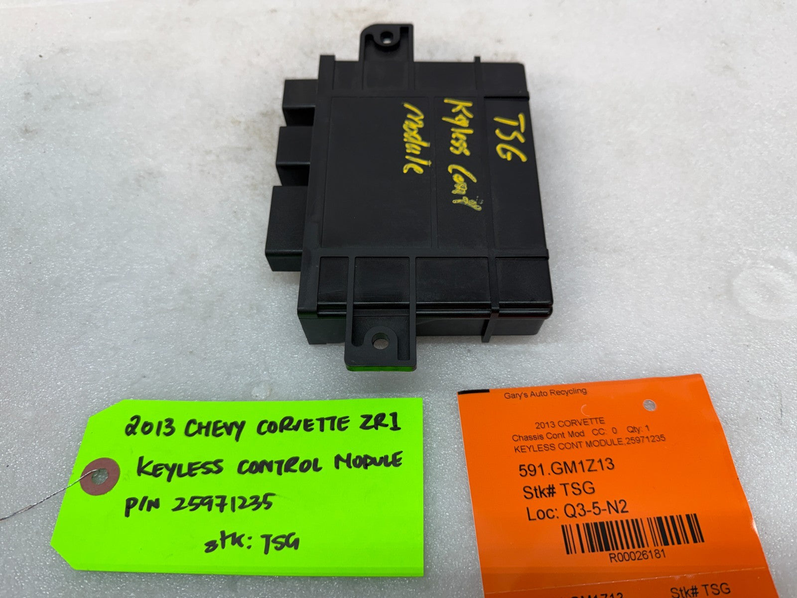 10-13 CHEVROLET CORVETTE C6 OEM ZR1 KEYLESS ENTRY CONTROL MODULE 25971235