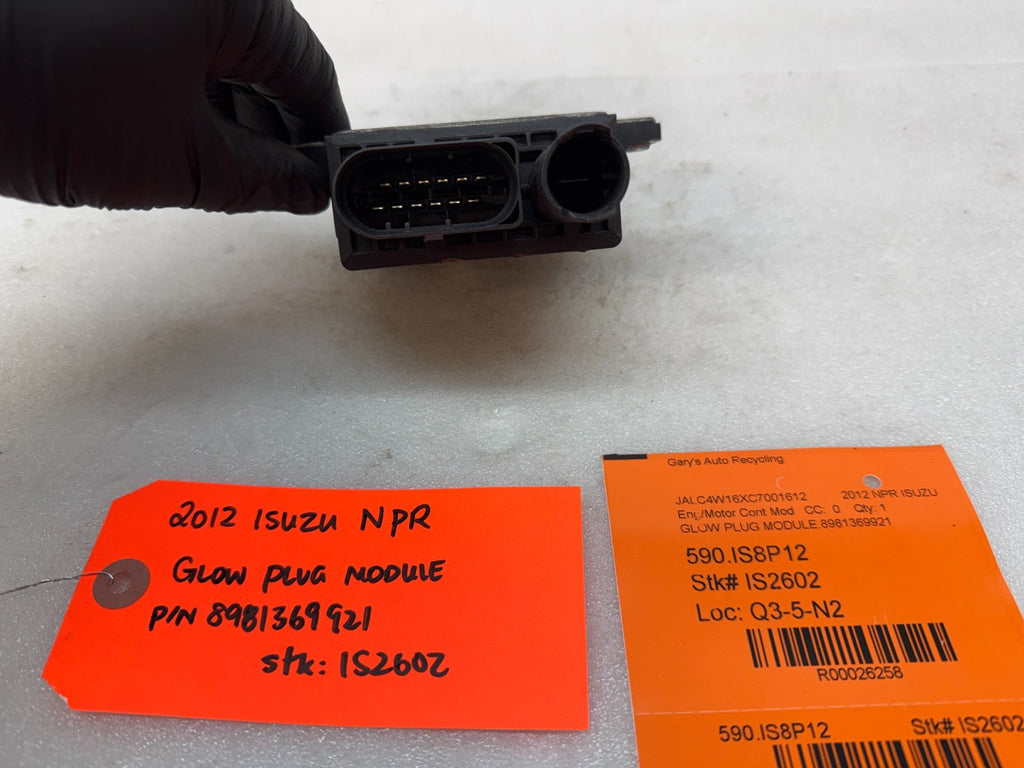 12 ISUZU NRR NPR NQR 5.2 4HK1-TC GLOW PLUG CONTROL MODULE GPM 8981369921