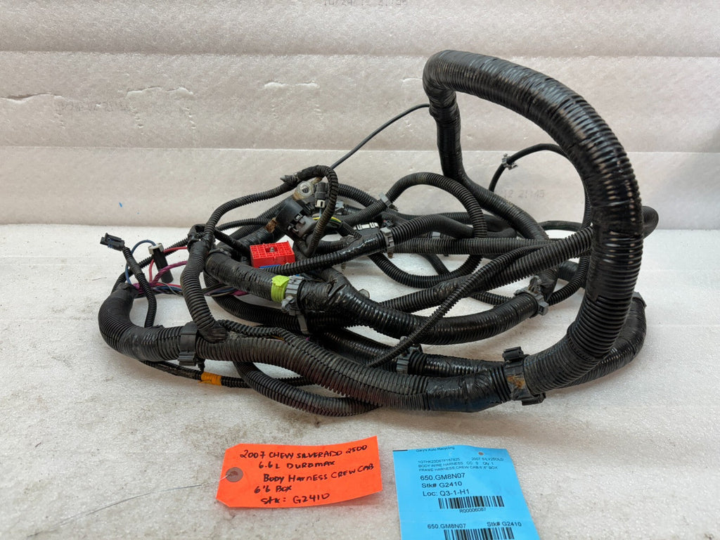 06 07 Chevrolet GMC 2500HD 3500 4wd CREW CAB SHORT BOX CHASSIS WIRING HARNESS