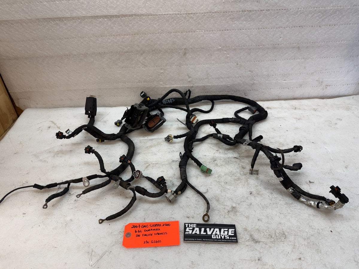 06 07 GMC CHEVROLET 2500HD DURAMAX 6.6 LBZ ENGINE MOTOR WIRING HARNESS LOOM