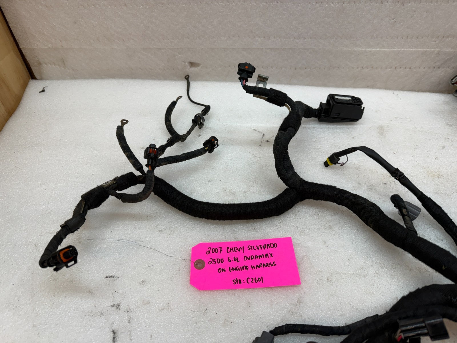 06 07 GMC CHEVROLET 2500HD DURAMAX 6.6 LBZ ENGINE MOTOR WIRING HARNESS LOOM
