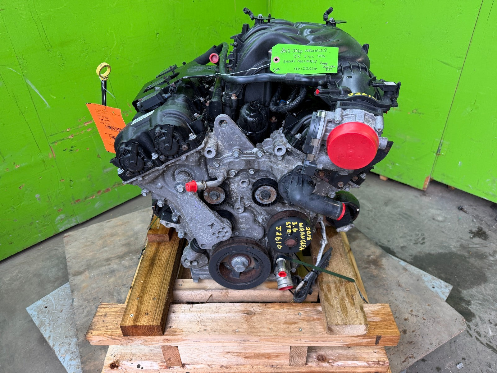 15 JEEP WRANGLER JK 3.6 COMPLETE ENGINE MOTOR ASSEMBLY 14-18