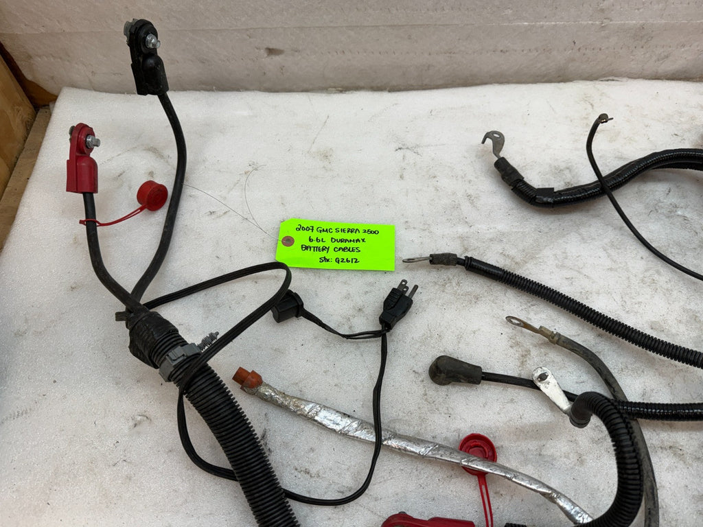 06 07 GMC CHEVROLET SILVERADO 2500HD 3500HD 6.6 LBZ OEM BATTERY CABLES