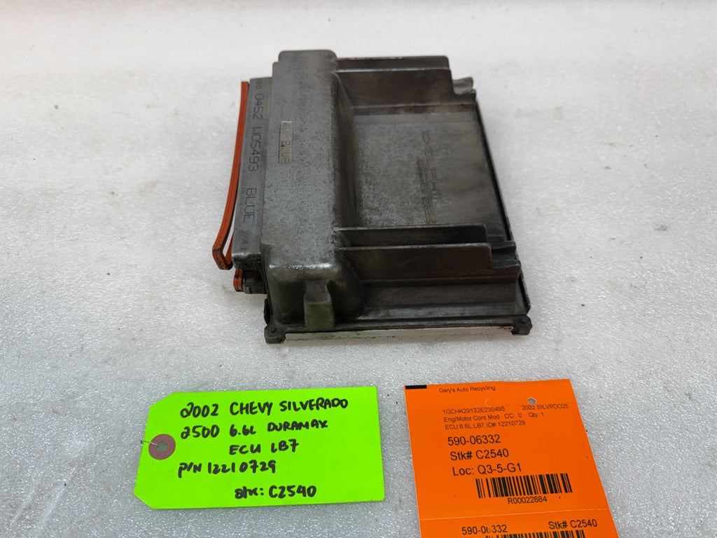 01-04 Chevrolet GMC 2500HD DURAMAX 6.6 LB7 ECM ECU ENGINE COMPUTER 12210729
