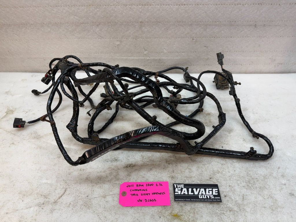 11 DODGE RAM 2500 3500 6.7 REAR TAILLIGHT TAIL LAMP WIRING HARNESS