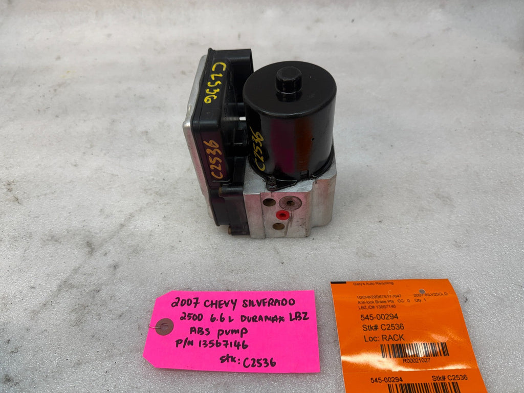03-07 Chevrolet GMC SILVERADO 2500 6.6 ABS ANTI LOCK BRAKE PUMP MODULE 13567146
