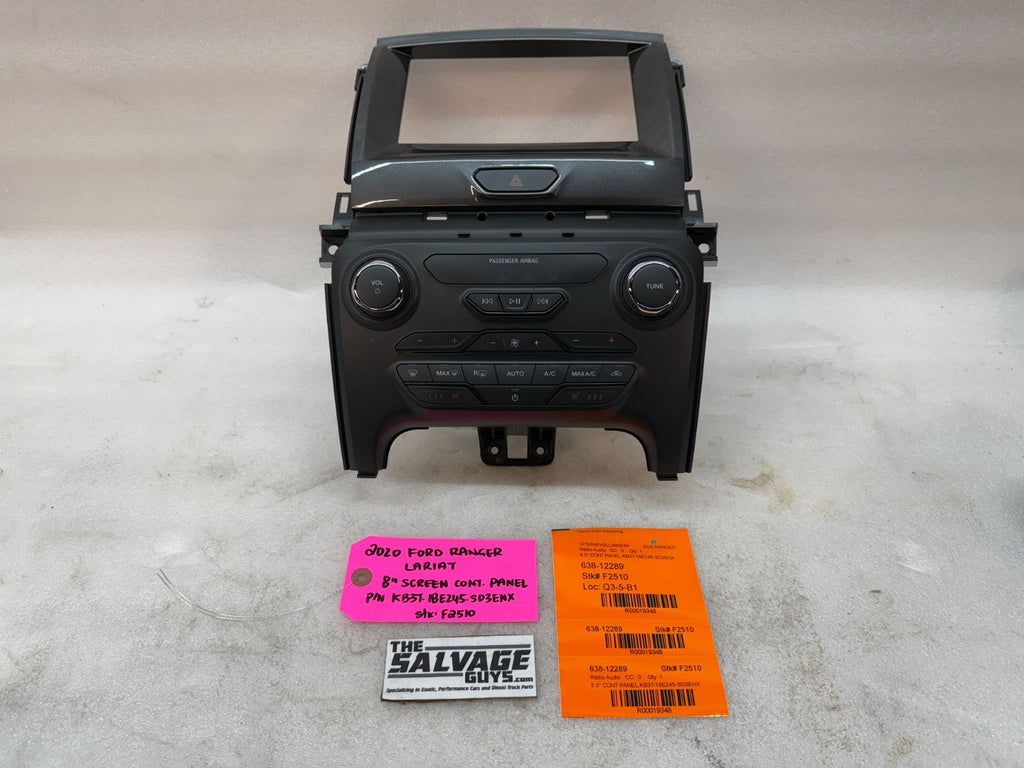 20 FORD RANGER LARIAT RADIO NAVIGATION HEATER CONTROL TRIM 19-23