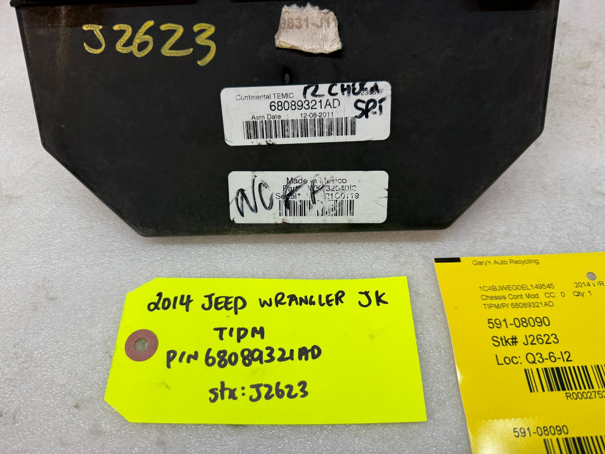14 JEEP WRANGLER JK TIPM INTEGRATED MODULE FUSE BOX 68217404AB