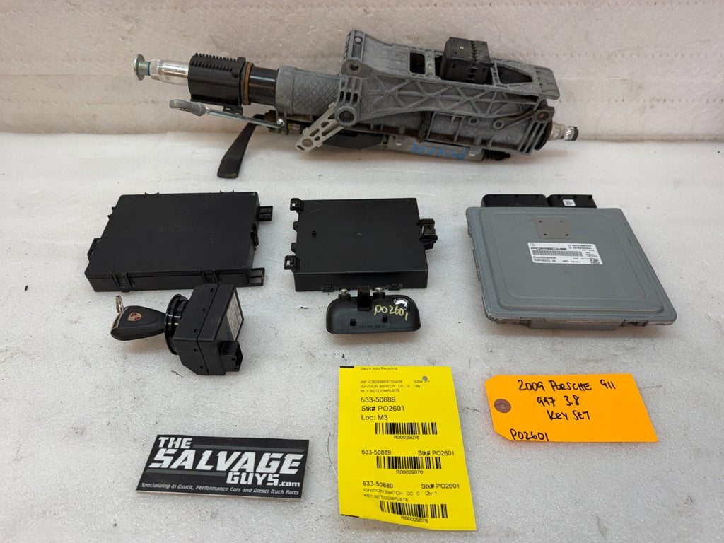 09 PORSCHE 997 911 3.8 DFI OEM KEY SET DME ECU ECM IMMOBILIZER 99761860702 09-12