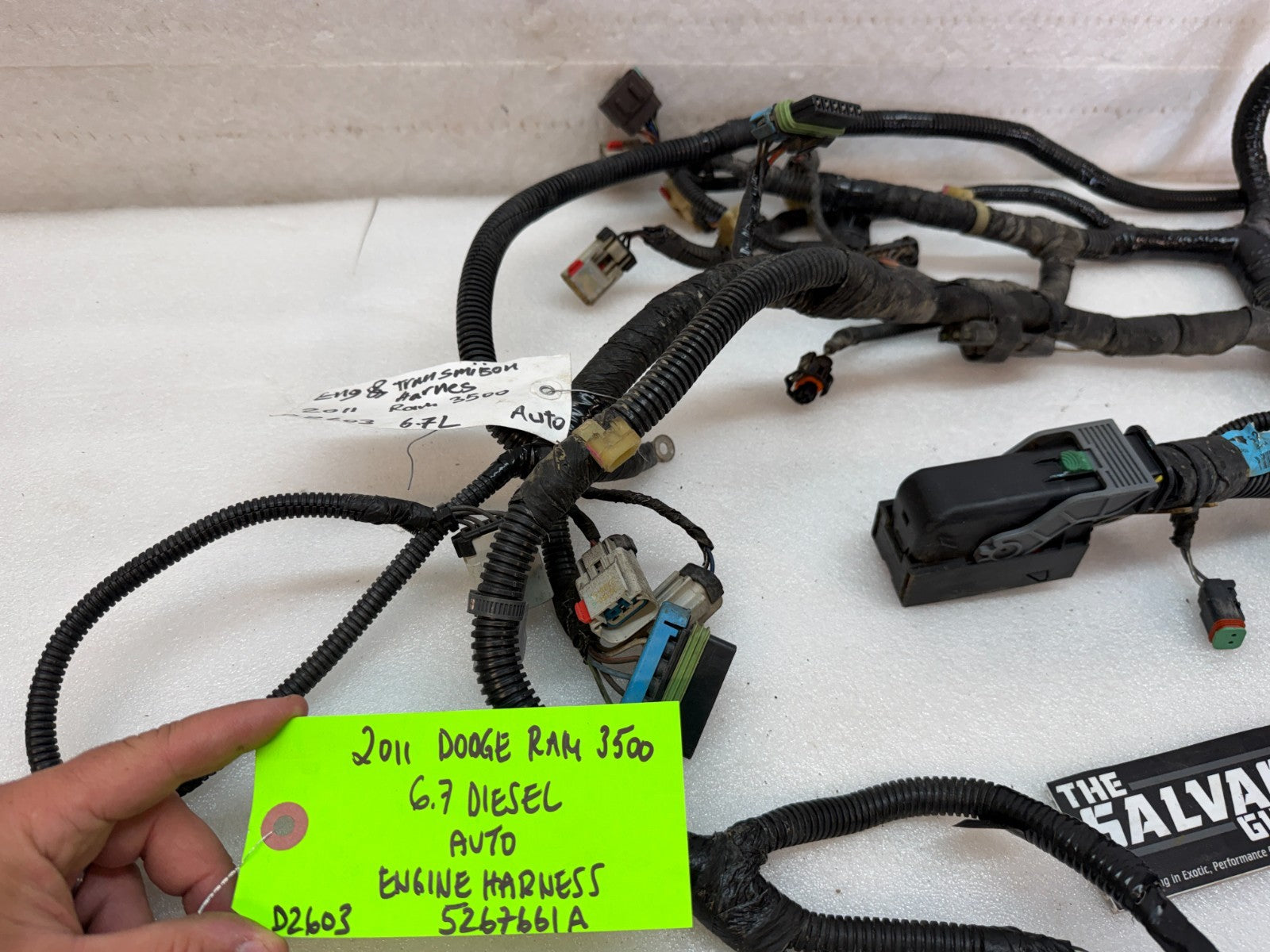 11 DODGE RAM 2500 3500 6.7 ENGINE WIRING HARNESS 4x4 AUTO 5267661A