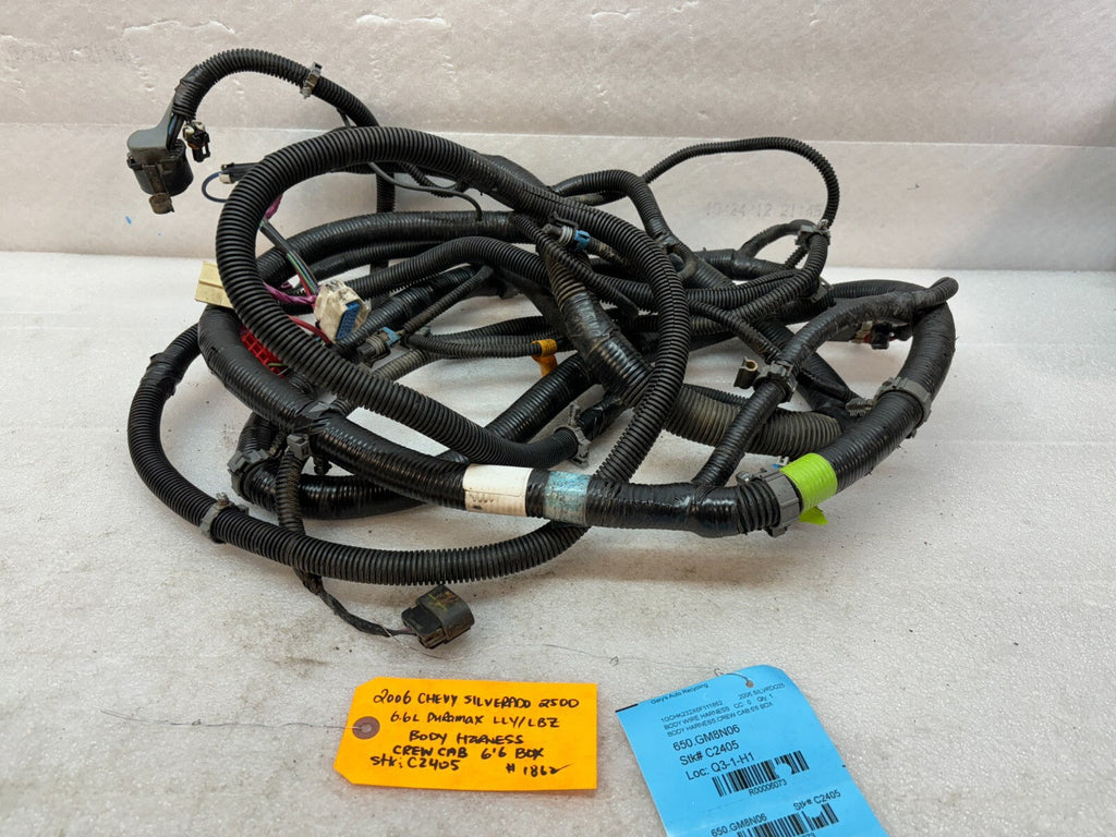 06 07 Chevrolet GMC 2500HD 3500 4wd CREW CAB SHORT BOX CHASSIS WIRING HARNESS