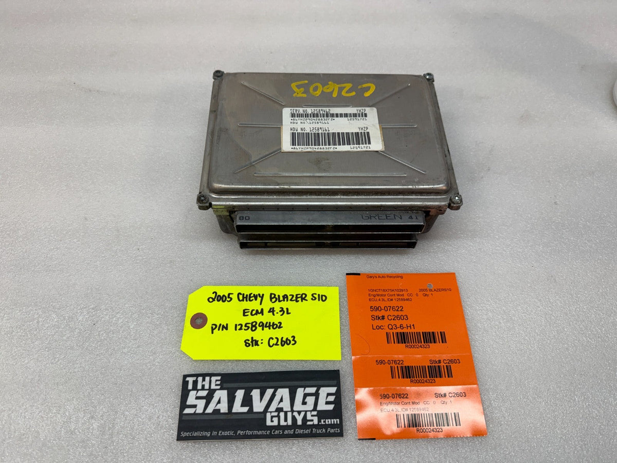 05 CHEVROLET BLAZER ASTRO SAFARI ENGINE COMPUTER ECM ECU 4.3 V6 12589462