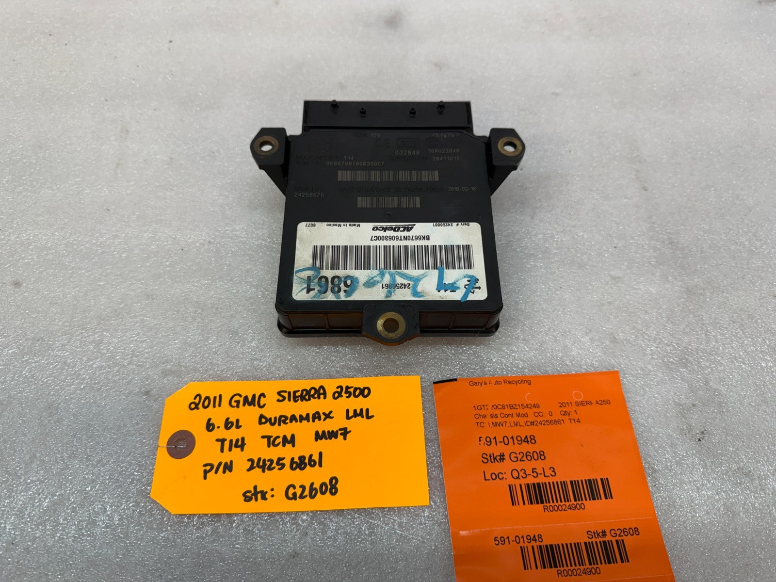 09-15 GMC SIERRA ALLISON T14A TRANSMISSION CONTROL MODULE TCM TCU 24256861