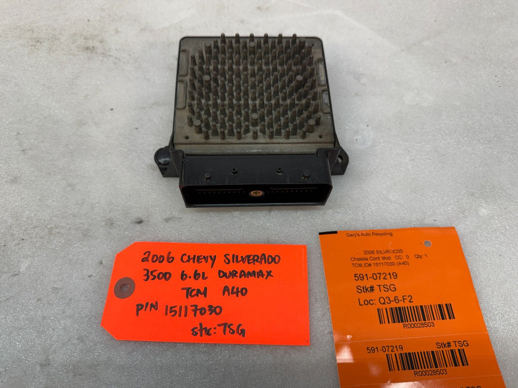 06 07 08 GMC SIERRA ALLISON A40 TRANSMISSION CONTROL MODULE TCM TCU A40 15117030
