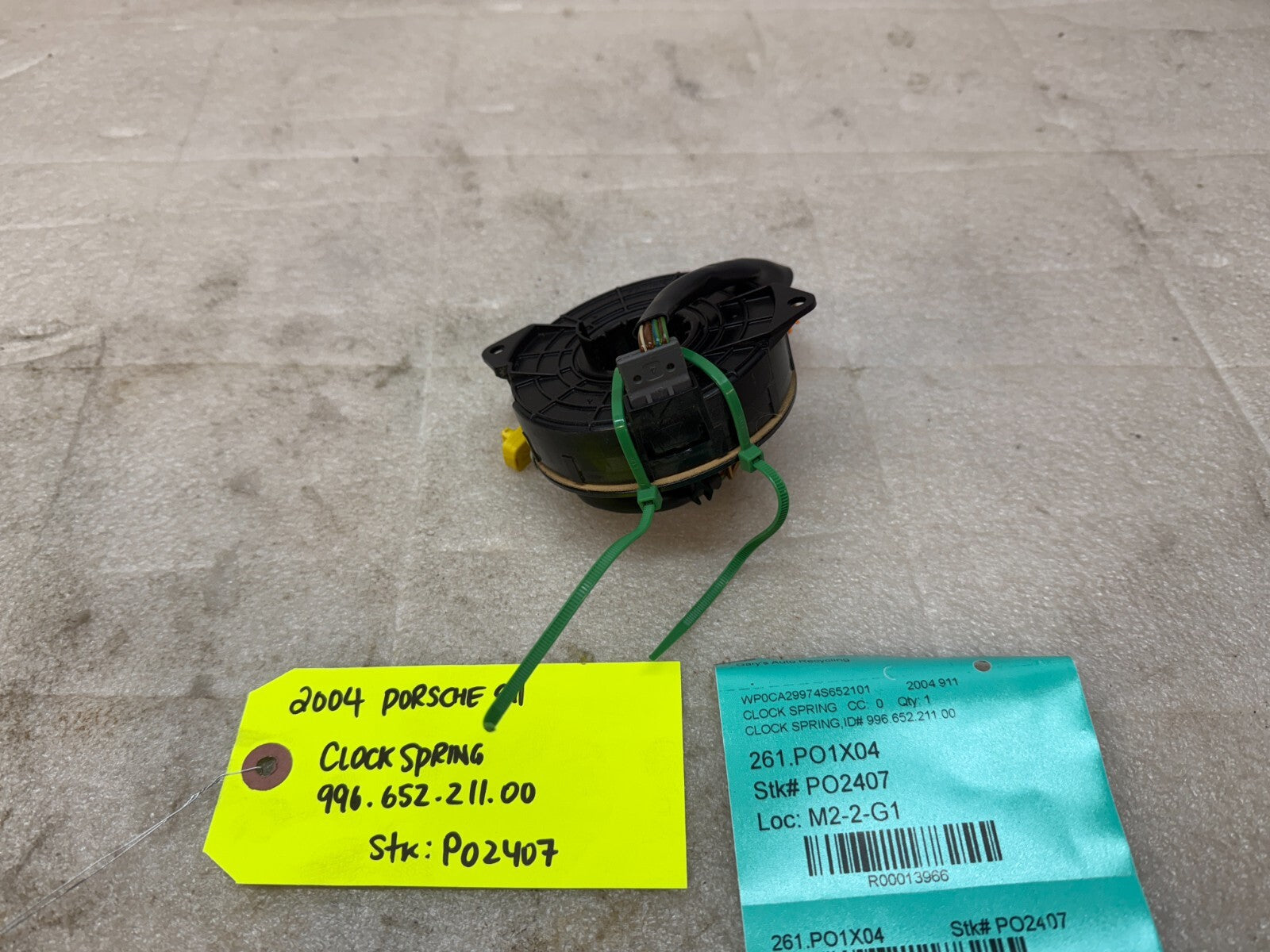 99-05 PORSCHE CARRERA 911 996 CLOCKSPRING ASSEMBLY MANUAL 99665221100