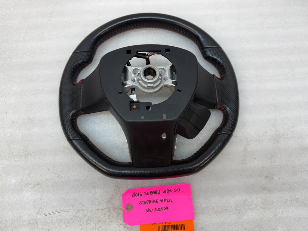 16 SUBARU IMPREZA WRX STi OEM FLAT BOTTOM STEERING WHEEL 15-21