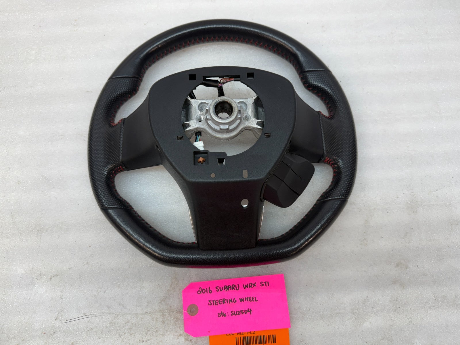 16 SUBARU IMPREZA WRX STi OEM FLAT BOTTOM STEERING WHEEL 15-21