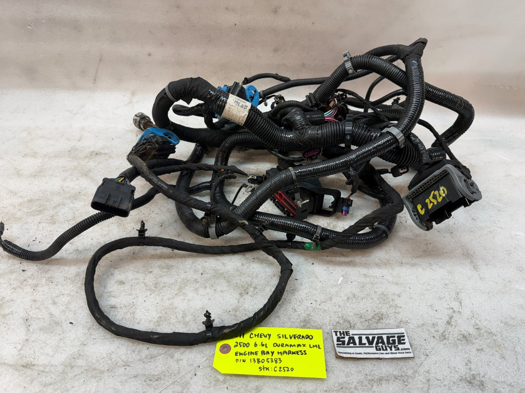 11 GMC SIERRA CHEVROLET SILVERADO 3500HD DURAMAX 6.6 LML ENGINE WIRING HARNESS