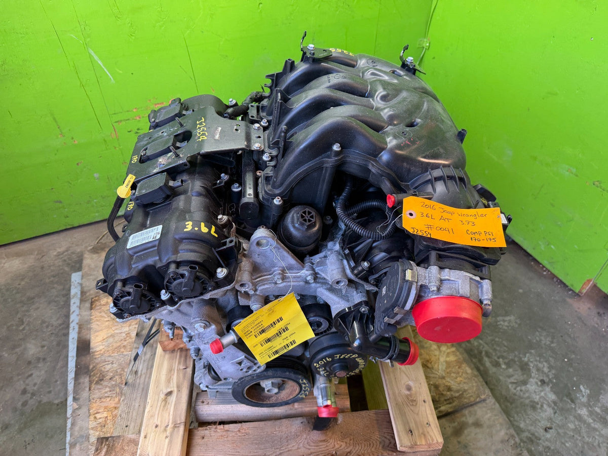 16 JEEP WRANGLER JK 3.6 COMPLETE ENGINE MOTOR ASSEMBLY 14-18