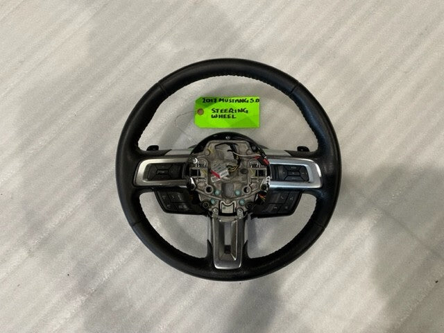 2017 FORD MUSTANG GT BLACK LEATHER STEERING WHEEL W CONTROLS  AUTOMATIC 15 16 17