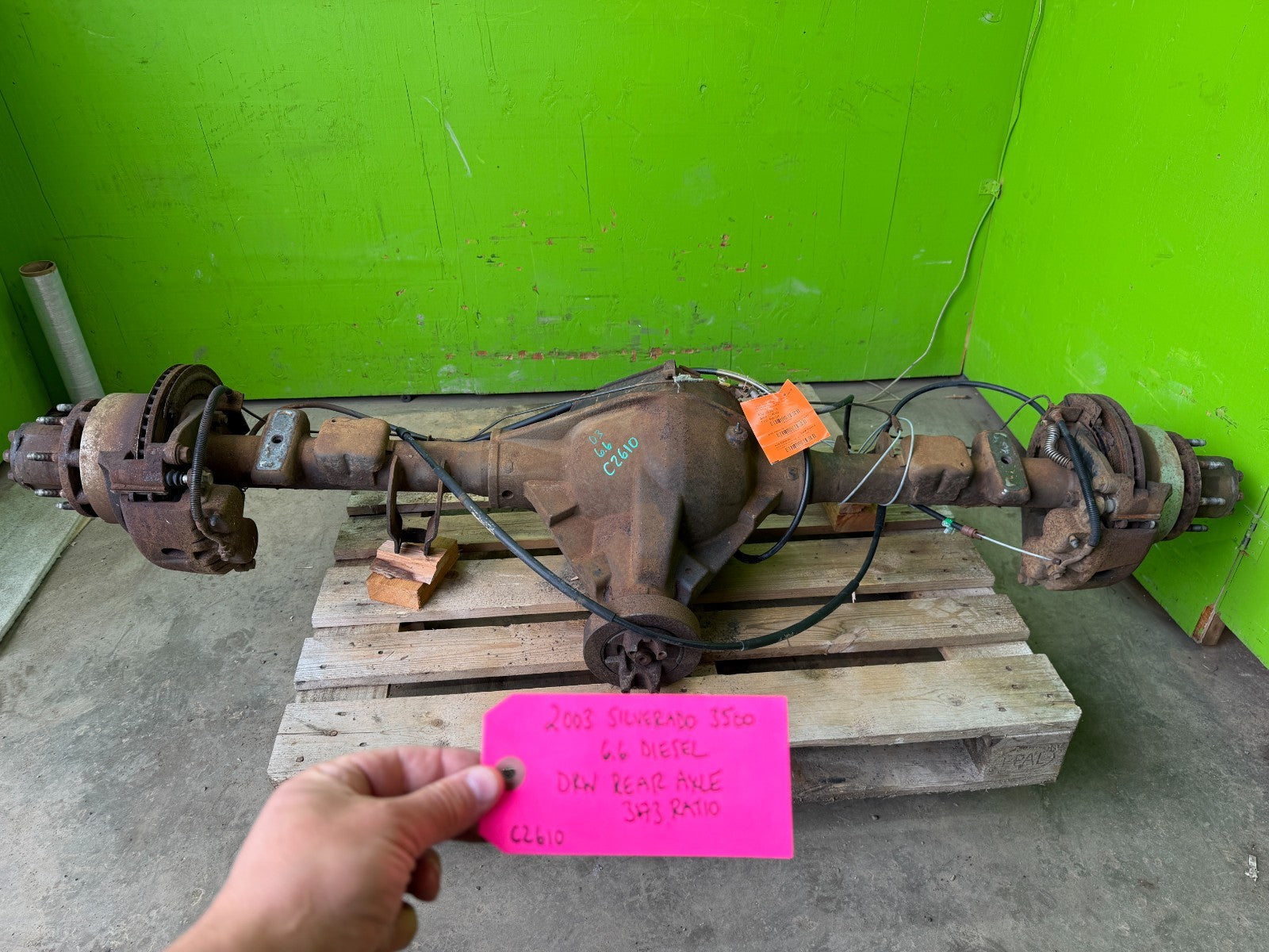 01-07 GMC SIERRA SILVERADO 3500HD DRW REAR DIFFERENTIAL AXLE GT4 G80 3.73