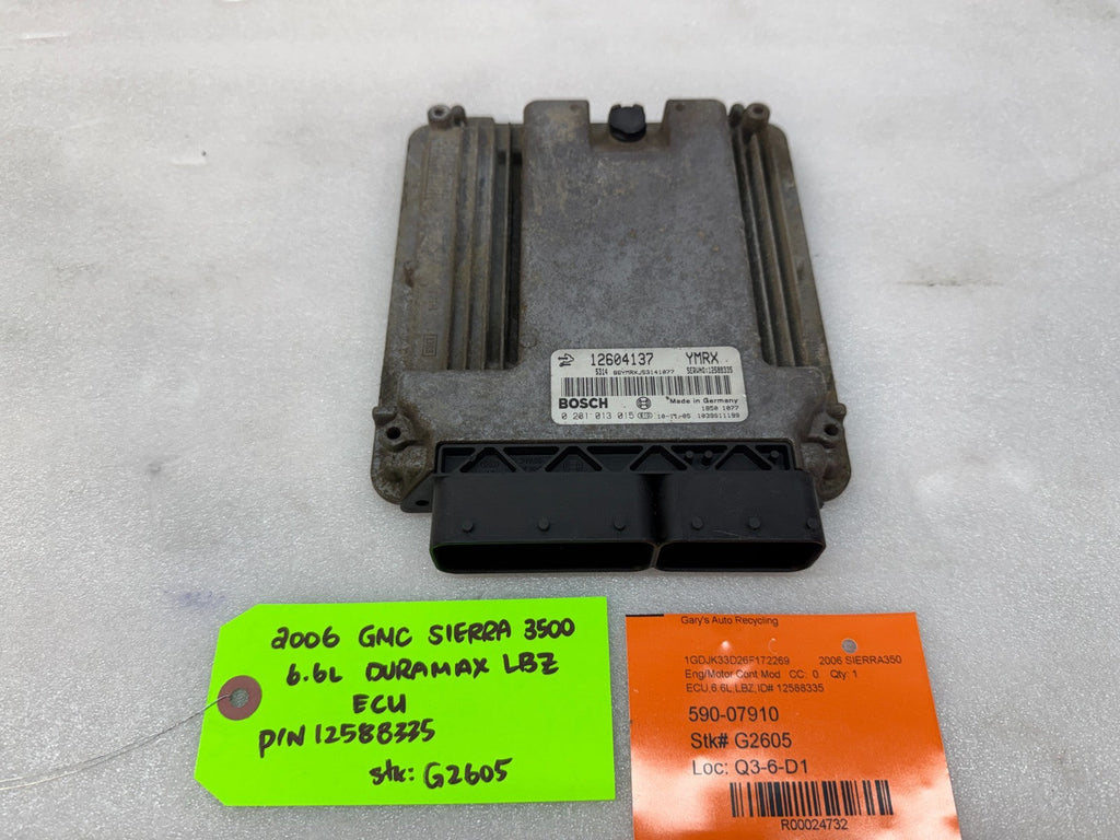 06 07 Chevrolet GMC 2500HD DURAMAX 6.6 LBZ ECM ECU ENGINE COMPUTER 12604137