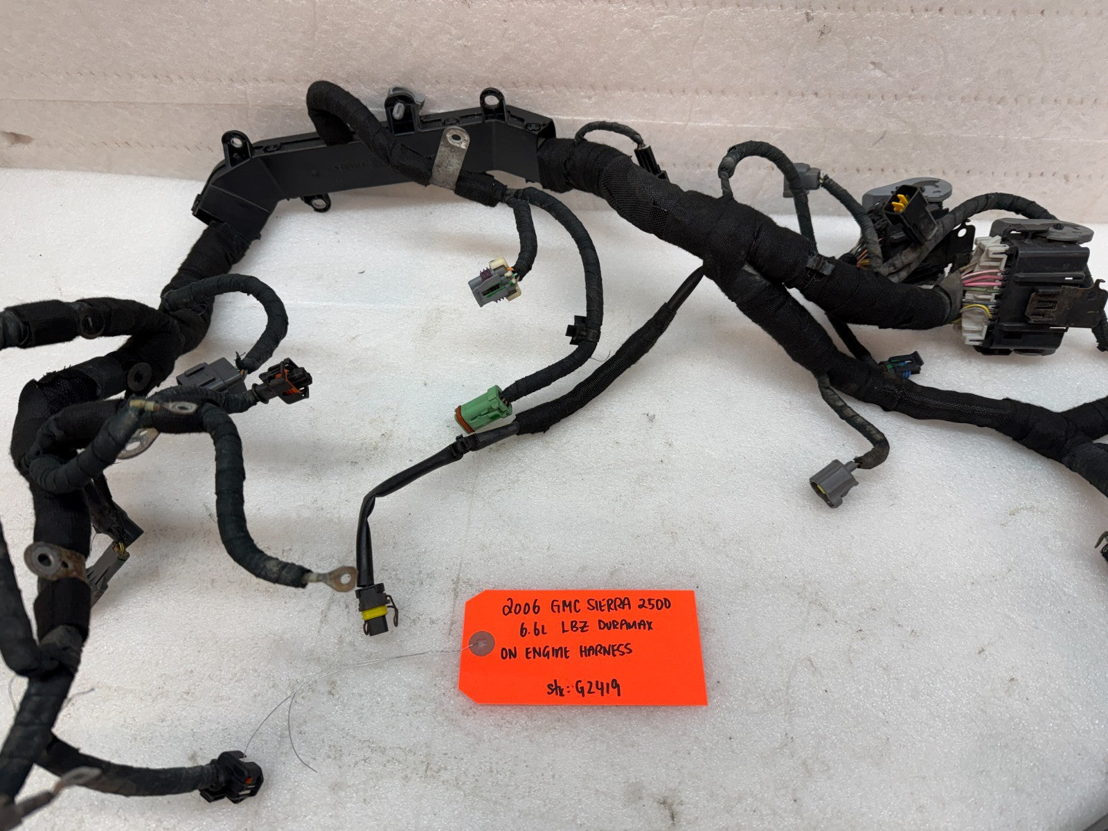 06 07 GMC CHEVROLET 2500HD DURAMAX 6.6 LBZ ENGINE MOTOR WIRING HARNESS LOOM