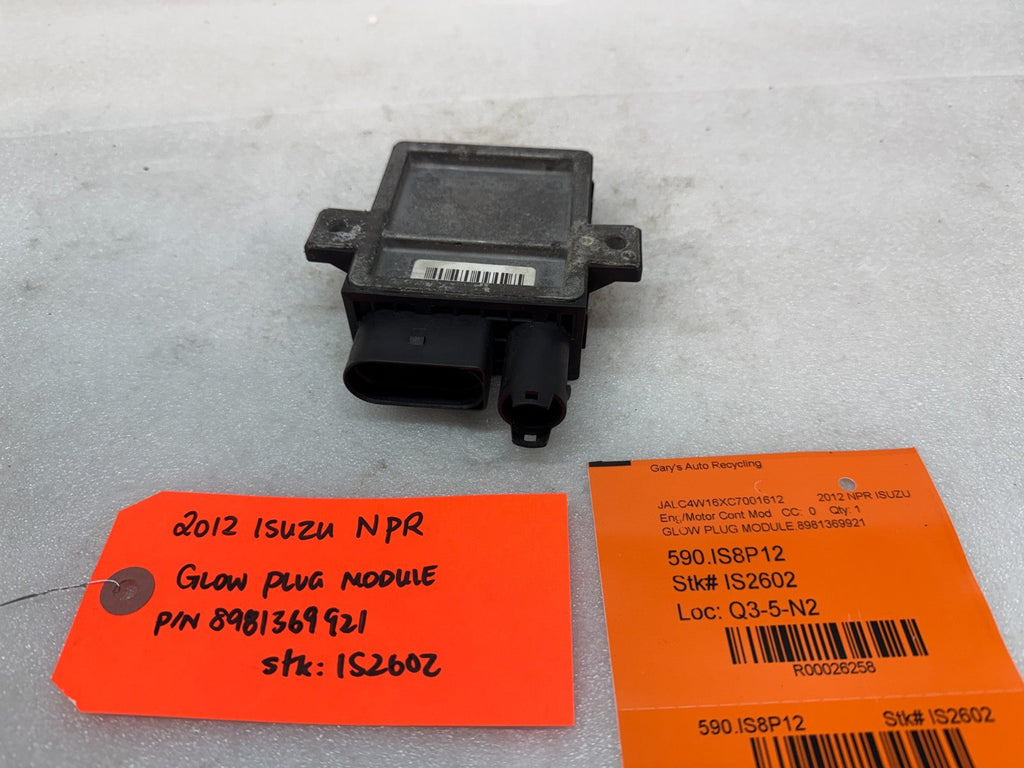 12 ISUZU NRR NPR NQR 5.2 4HK1-TC GLOW PLUG CONTROL MODULE GPM 8981369921