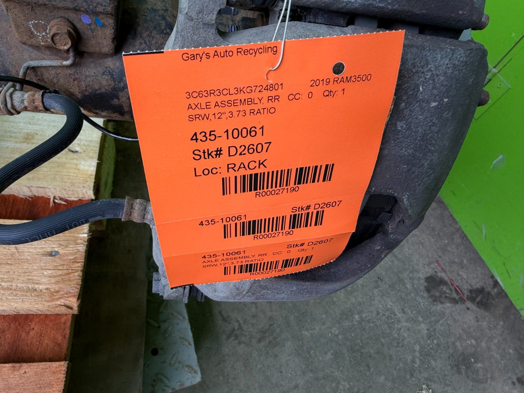 19-24 DODGE RAM 2500 3500 SINGLE REAR WHEEL SRW REAR DIFFERENTIAL AXLE 3.73 65k!