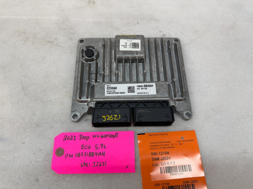 22 23 Jeep Wagoneer Engine Computer ECU ECM 5.7 e-torque P68531884AH 24K