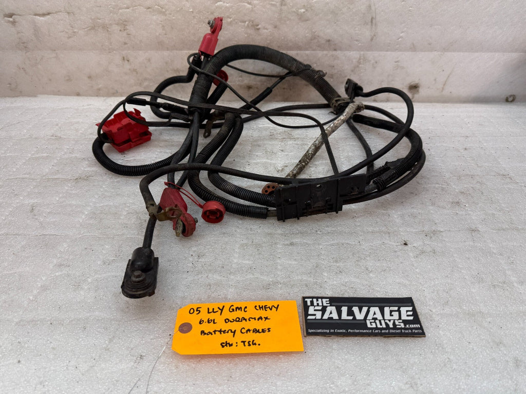 04 05 GMC CHEVROLET SILVERADO 2500HD 3500HD 6.6 LLY OEM BATTERY CABLES
