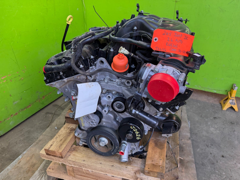 15 JEEP WRANGLER JK 3.6 COMPLETE ENGINE MOTOR ASSEMBLY 110k 14-18