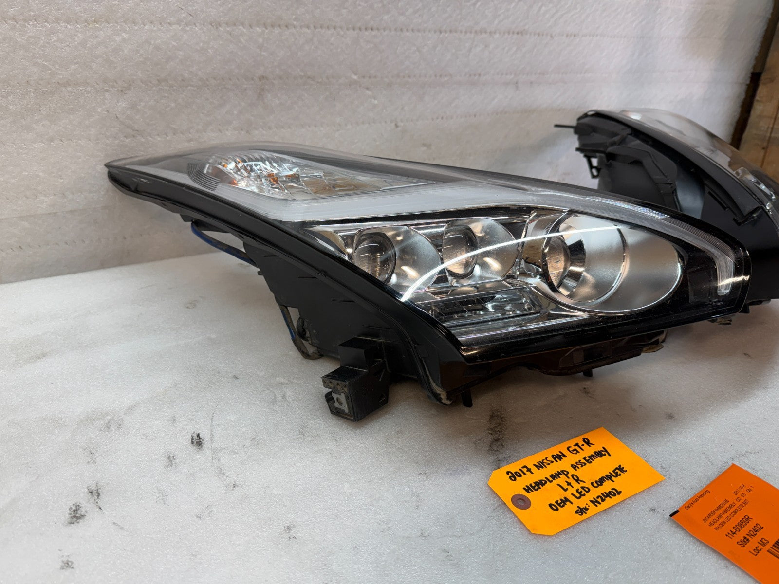 17 NISSAN GTR R35 OEM VR38 LEFT RIGHT XENON LED HEADLIGHTS HEADLAMP 15-20