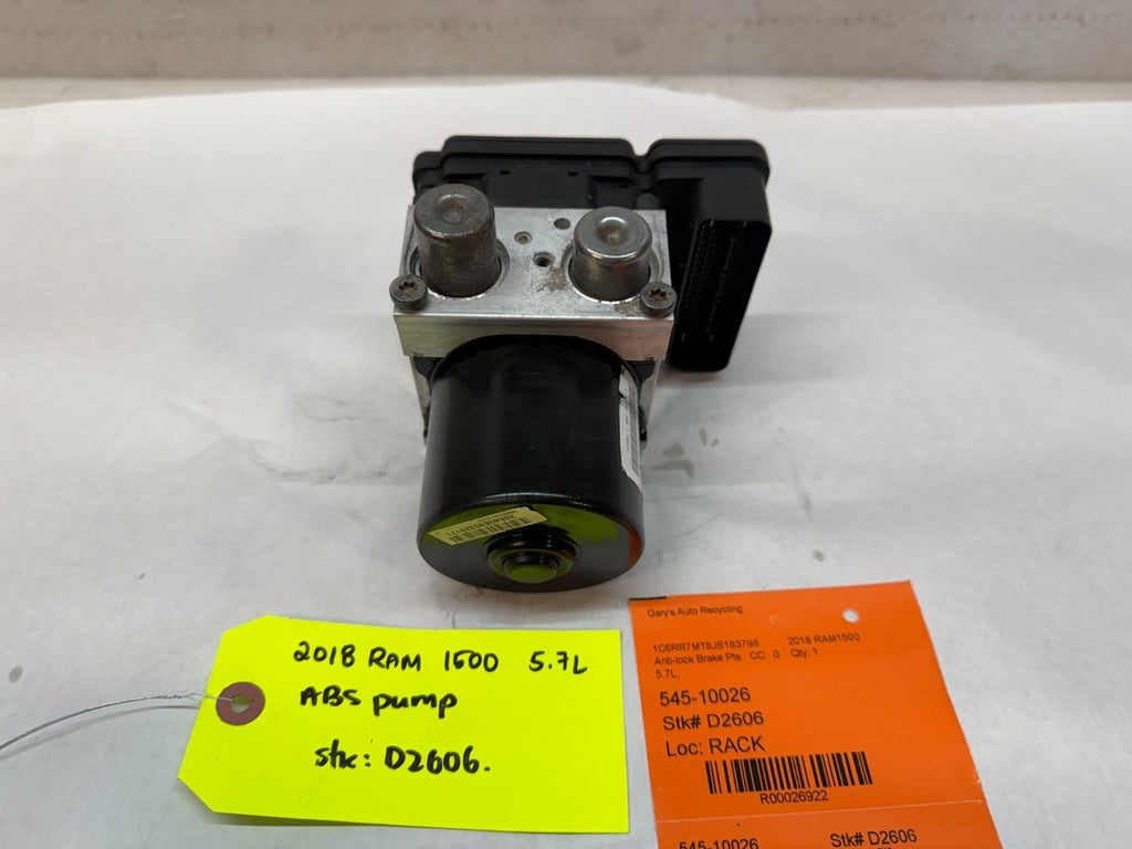 18 DODGE RAM SPORT 1500 5.7 ABS ANTI LOCK BRAKE PUMP CONTROL MODULE 63k
