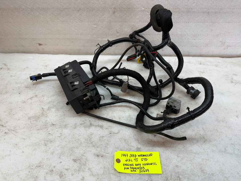 1997 JEEP WRANGLER TJ 2.5 MANUAL TRANS ENGINE FUSE BOX HARNESS LOOM 56009423