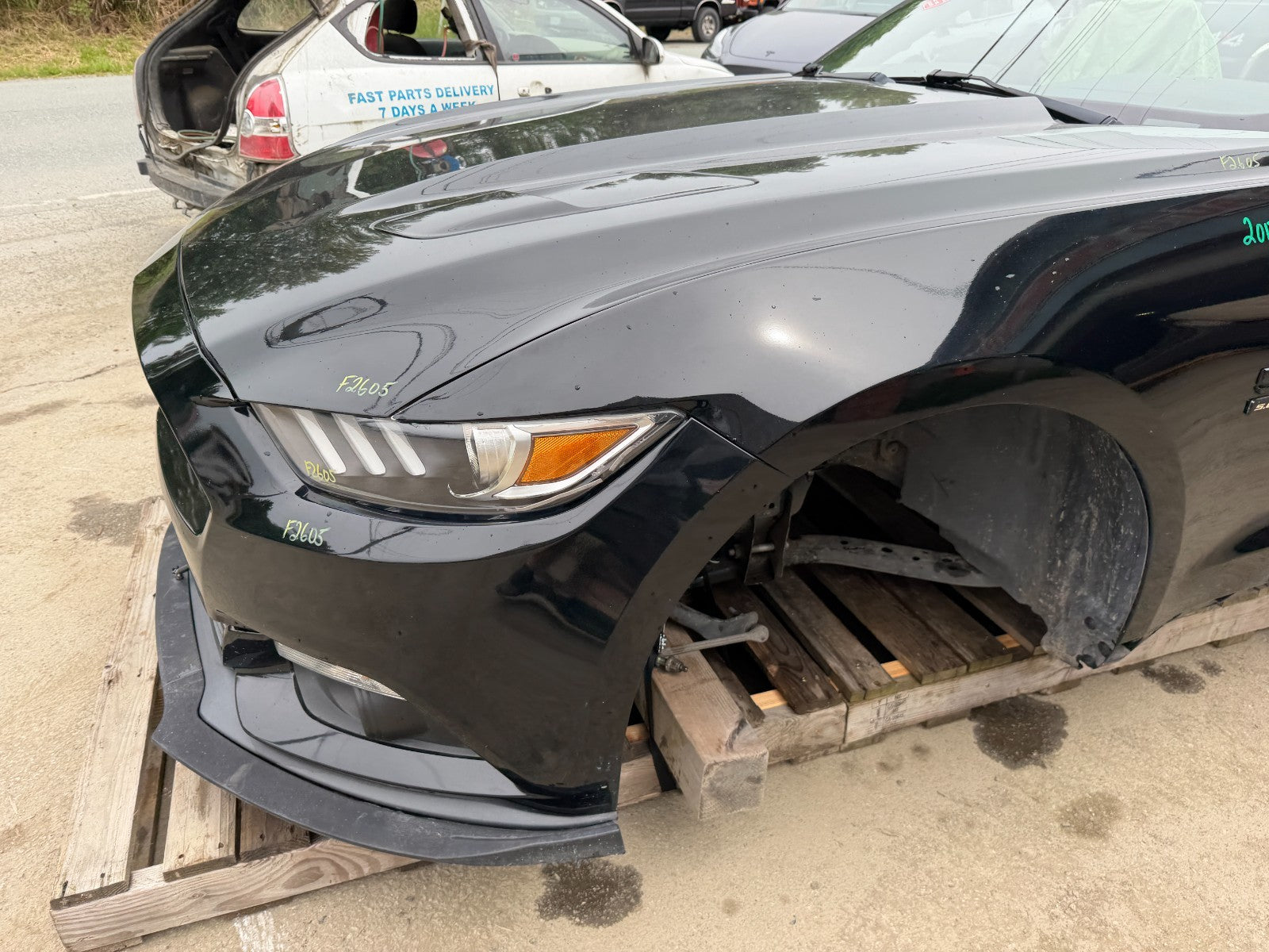15 16 17 FORD MUSTANG GT S550 COMPLETE FRONT NOSE BUMPER LIGHTS FRAME RAILS HOOD