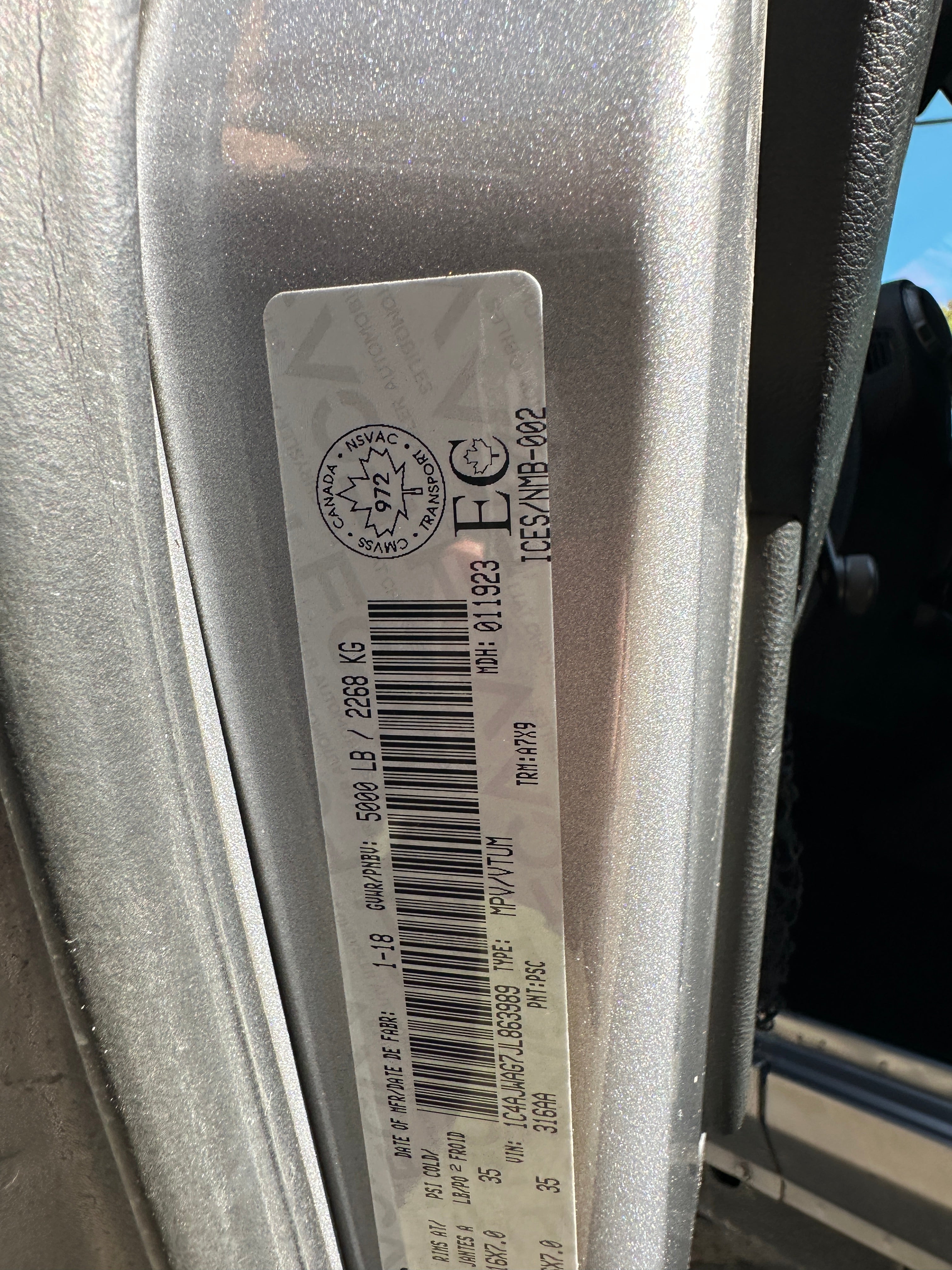 2018 Jeep Wrangler JL Sport 3.6 – J2544
