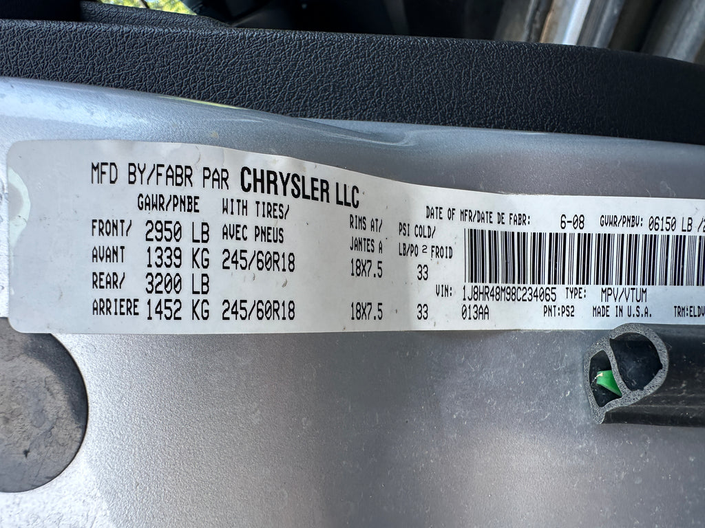 2008 Jeep Grand Cherokee Laredo 3.0 CRD Diesel – J2543