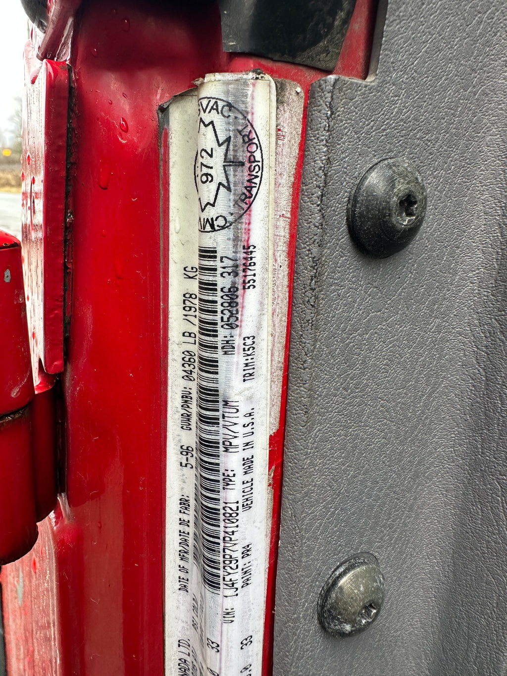 1997 Jeep Wrangler TJ 2.5 – J2602